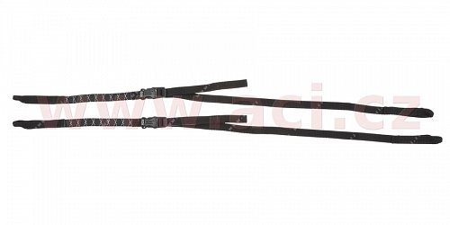 popruhy ROK straps LD Commuter nastavitelné, OXFORD - Anglie (černá a reflexními prvky, šířka 12 mm, pár)